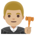 Man Judge: Medium-light Skin Tone Emoji Copy Paste ― 👨🏼‍⚖ - google-android