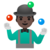Man Juggling: Dark Skin Tone Emoji Copy Paste ― 🤹🏿‍♂ - google-android