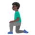 Man Kneeling: Dark Skin Tone Emoji Copy Paste ― 🧎🏿‍♂ - google-android