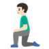 Man Kneeling: Light Skin Tone Emoji Copy Paste ― 🧎🏻‍♂ - google-android