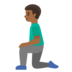 Man Kneeling: Medium-dark Skin Tone Emoji Copy Paste ― 🧎🏾‍♂ - google-android