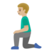 Man Kneeling: Medium-light Skin Tone Emoji Copy Paste ― 🧎🏼‍♂ - google-android