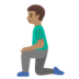 Man Kneeling: Medium Skin Tone Emoji Copy Paste ― 🧎🏽‍♂ - google-android
