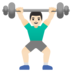 Man Lifting Weights: Light Skin Tone Emoji Copy Paste ― 🏋🏻‍♂ - google-android