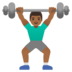 Man Lifting Weights: Medium-dark Skin Tone Emoji Copy Paste ― 🏋🏾‍♂ - google-android