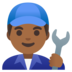 Man Mechanic: Medium-dark Skin Tone Emoji Copy Paste ― 👨🏾‍🔧 - google-android