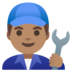 Man Mechanic: Medium Skin Tone Emoji Copy Paste ― 👨🏽‍🔧 - google-android