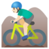 Man Mountain Biking: Light Skin Tone Emoji Copy Paste ― 🚵🏻‍♂ - google-android