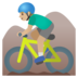 Man Mountain Biking: Medium-light Skin Tone Emoji Copy Paste ― 🚵🏼‍♂ - google-android