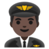 Man Pilot: Dark Skin Tone Emoji Copy Paste ― 👨🏿‍✈ - google-android