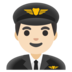 Man Pilot: Light Skin Tone Emoji Copy Paste ― 👨🏻‍✈ - google-android