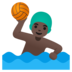 Man Playing Water Polo: Dark Skin Tone Emoji Copy Paste ― 🤽🏿‍♂ - google-android