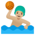 Man Playing Water Polo: Medium-light Skin Tone Emoji Copy Paste ― 🤽🏼‍♂ - google-android