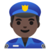 Man Police Officer: Dark Skin Tone Emoji Copy Paste ― 👮🏿‍♂ - google-android