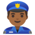 Man Police Officer: Medium-dark Skin Tone Emoji Copy Paste ― 👮🏾‍♂ - google-android