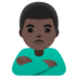 Man Pouting: Dark Skin Tone Emoji Copy Paste ― 🙎🏿‍♂ - google-android