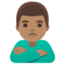 Man Pouting: Medium Skin Tone Emoji Copy Paste ― 🙎🏽‍♂ - google-android