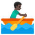 Man Rowing Boat: Dark Skin Tone Emoji Copy Paste ― 🚣🏿‍♂ - google-android
