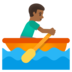 Man Rowing Boat: Medium-dark Skin Tone Emoji Copy Paste ― 🚣🏾‍♂ - google-android
