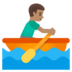 Man Rowing Boat: Medium Skin Tone Emoji Copy Paste ― 🚣🏽‍♂ - google-android