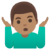 Man Shrugging: Medium Skin Tone Emoji Copy Paste ― 🤷🏽‍♂ - google-android