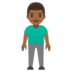 Man Standing: Medium-dark Skin Tone Emoji Copy Paste ― 🧍🏾‍♂ - google-android