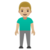 Man Standing: Medium-light Skin Tone Emoji Copy Paste ― 🧍🏼‍♂ - google-android