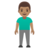 Man Standing: Medium Skin Tone Emoji Copy Paste ― 🧍🏽‍♂ - google-android