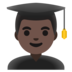 Man Student: Dark Skin Tone Emoji Copy Paste ― 👨🏿‍🎓 - google-android