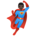 Man Superhero: Dark Skin Tone Emoji Copy Paste ― 🦸🏿‍♂ - google-android