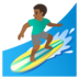 Man Surfing: Medium-dark Skin Tone Emoji Copy Paste ― 🏄🏾‍♂ - google-android