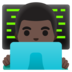 Man Technologist: Dark Skin Tone Emoji Copy Paste ― 👨🏿‍💻 - google-android