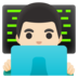 Man Technologist: Light Skin Tone Emoji Copy Paste ― 👨🏻‍💻 - google-android