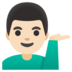 Man Tipping Hand: Light Skin Tone Emoji Copy Paste ― 💁🏻‍♂ - google-android