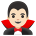 Man Vampire: Light Skin Tone Emoji Copy Paste ― 🧛🏻‍♂ - google-android