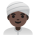 Man Wearing Turban: Dark Skin Tone Emoji Copy Paste ― 👳🏿‍♂ - google-android