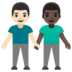 Men Holding Hands: Light Skin Tone, Dark Skin Tone Emoji Copy Paste ― 👨🏻‍🤝‍👨🏿 - google-android