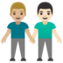 Men Holding Hands: Medium-light Skin Tone, Light Skin Tone Emoji Copy Paste ― 👨🏼‍🤝‍👨🏻 - google-android