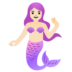 Mermaid: Light Skin Tone Emoji Copy Paste ― 🧜🏻‍♀ - google-android
