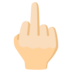 Middle Finger: Light Skin Tone Emoji Copy Paste ― 🖕🏻 - google-android