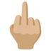 Middle Finger: Medium-light Skin Tone Emoji Copy Paste ― 🖕🏼 - google-android