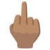 Middle Finger: Medium Skin Tone Emoji Copy Paste ― 🖕🏽 - google-android