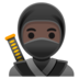 Ninja: Dark Skin Tone Emoji Copy Paste ― 🥷🏿 - google-android