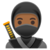 Ninja: Medium-dark Skin Tone Emoji Copy Paste ― 🥷🏾 - google-android
