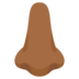 Nose: Medium-dark Skin Tone Emoji Copy Paste ― 👃🏾 - google-android