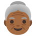 Old Woman: Medium-dark Skin Tone Emoji Copy Paste ― 👵🏾 - google-android