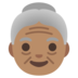 Old Woman: Medium Skin Tone Emoji Copy Paste ― 👵🏽 - google-android