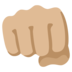 Oncoming Fist: Medium-light Skin Tone Emoji Copy Paste ― 👊🏼 - google-android