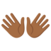 Open Hands: Medium-dark Skin Tone Emoji Copy Paste ― 👐🏾 - google-android