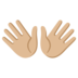 Open Hands: Medium-light Skin Tone Emoji Copy Paste ― 👐🏼 - google-android